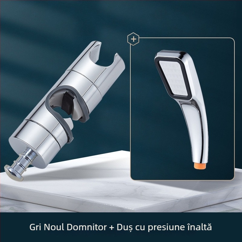 Suport de duș cu tijă de ridicare, universal, fără găuri, bază reglabilă și element glisant — Carpenter Ding