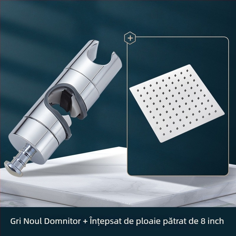 Suport de duș cu tijă de ridicare, universal, fără găuri, bază reglabilă și element glisant — Carpenter Ding