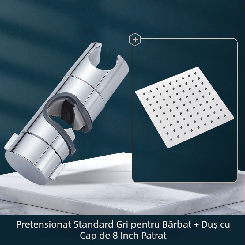 Suport de duș cu tijă de ridicare, universal, fără găuri, bază reglabilă și element glisant — Carpenter Ding