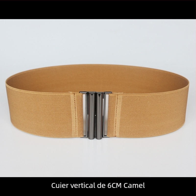 Centură elastică pentru talie, pentru rochie, cu dungi, cu buclă simplă, textură moale