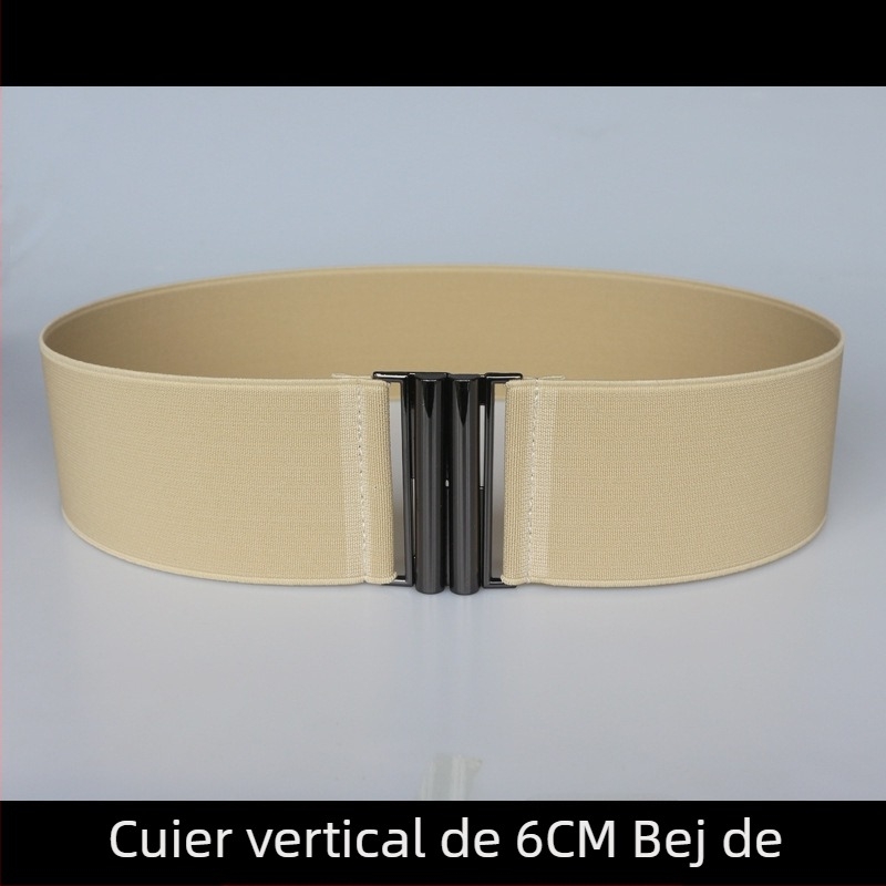 Centură elastică pentru talie, pentru rochie, cu dungi, cu buclă simplă, textură moale