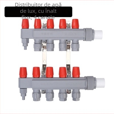 Distribuitor PPR pentru încălzire prin pardoseală – debit mare, stil modern minimalist, material PP-R, montaj cu filet, diametrul ramificațiilor 20 mm, temperatură maximă de lucru 70°C, Forever Warm