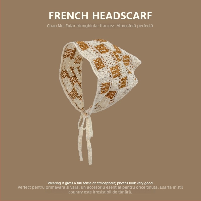 Bandă pentru cap, stil coreean, unisex, acrilic, geometric