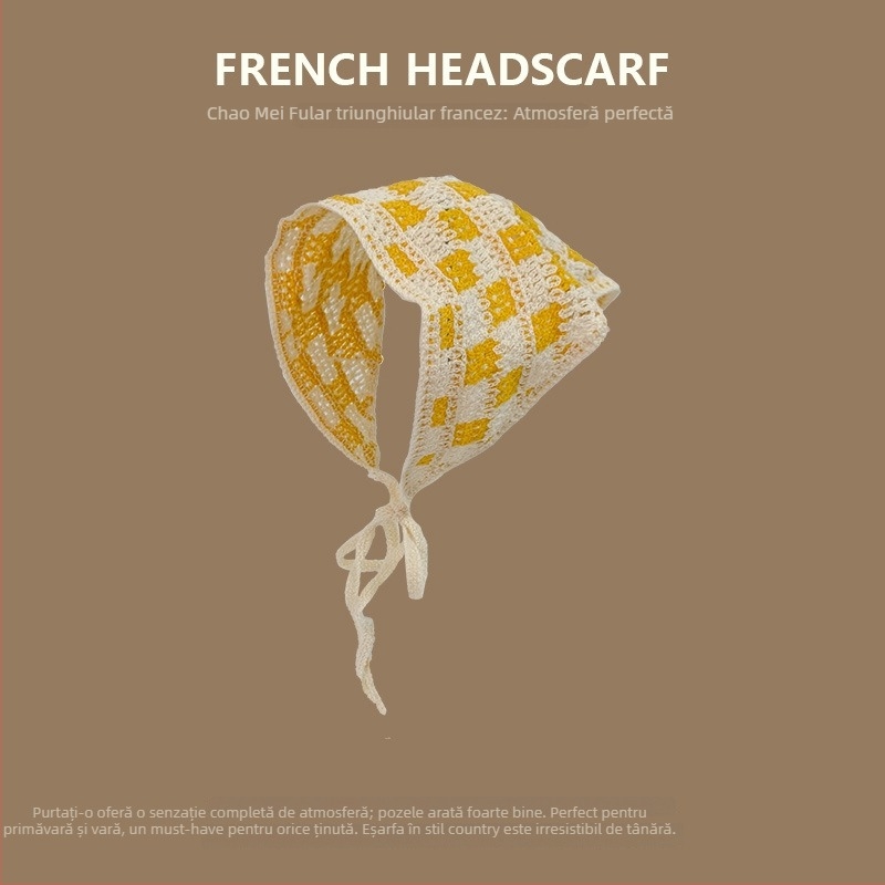 Bandă pentru cap, stil coreean, unisex, acrilic, geometric