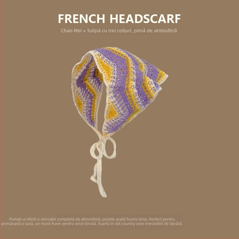 Bandă pentru cap, stil coreean, unisex, acrilic, geometric