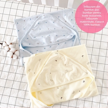 Pătură de înfășurat pentru nou-născuți de la Dini Doudou – ușoară, potrivită pentru sugari și copii mici (1–3 ani)