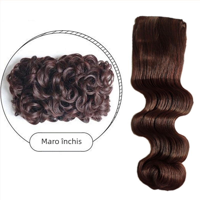 Perucă cu breton Yuxinde — păr din fire cu temperatură înaltă, design de modelare, stil antic cu valuri mari, breton ondulat în stil Republica Chinei, inspirat de Shanghai vechi