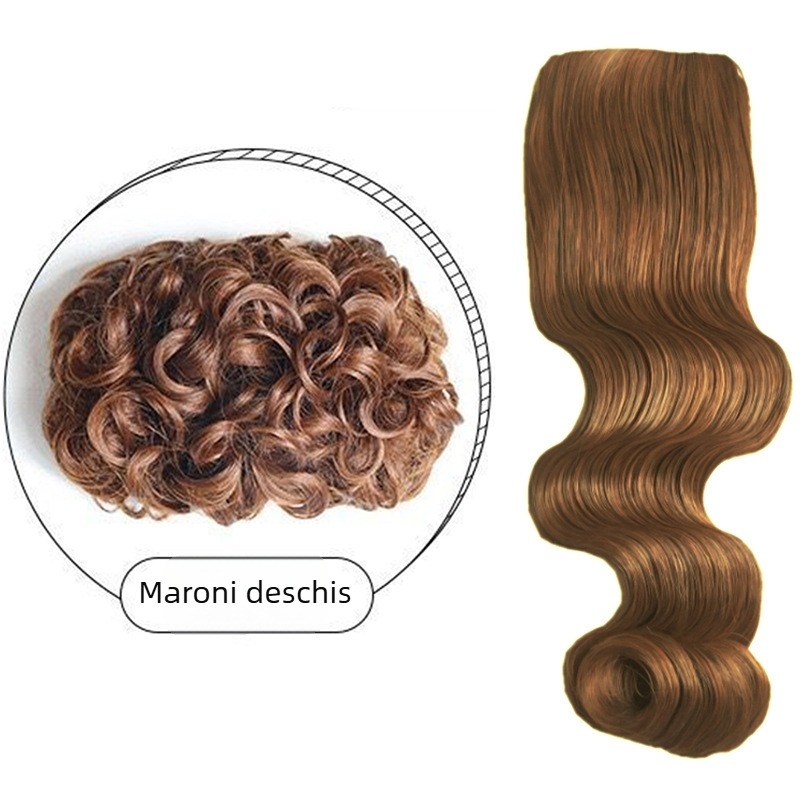 Perucă cu breton Yuxinde — păr din fire cu temperatură înaltă, design de modelare, stil antic cu valuri mari, breton ondulat în stil Republica Chinei, inspirat de Shanghai vechi