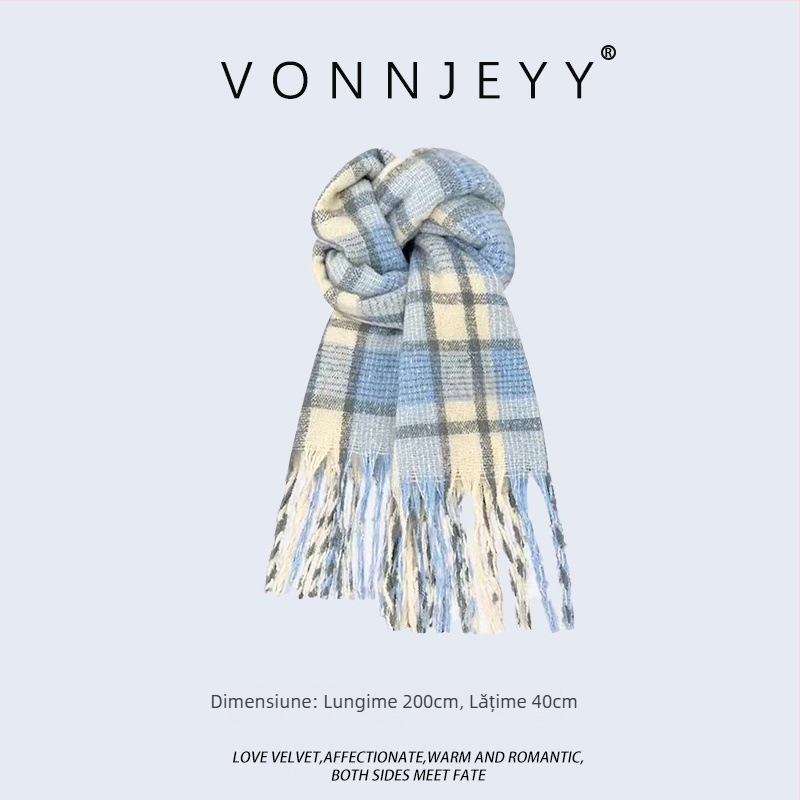 Șal de iarnă pentru femei — warp-knitted, menține căldura, iarnă, țesătură >96%, Origine: Hangzhou, stil urban modern