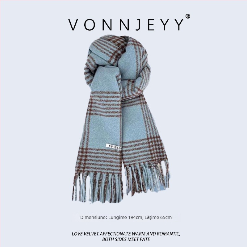 Șal de iarnă pentru femei — warp-knitted, menține căldura, iarnă, țesătură >96%, Origine: Hangzhou, stil urban modern