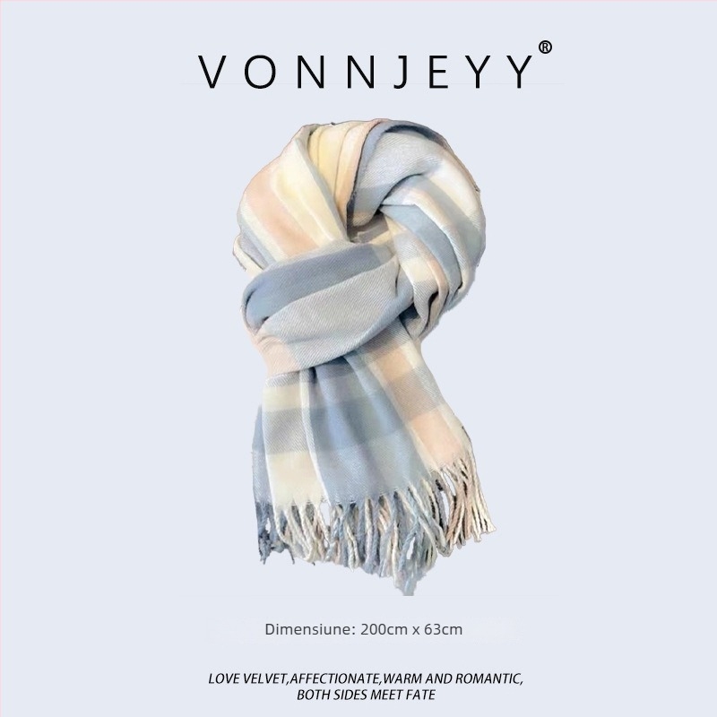 Șal de iarnă pentru femei — warp-knitted, menține căldura, iarnă, țesătură >96%, Origine: Hangzhou, stil urban modern