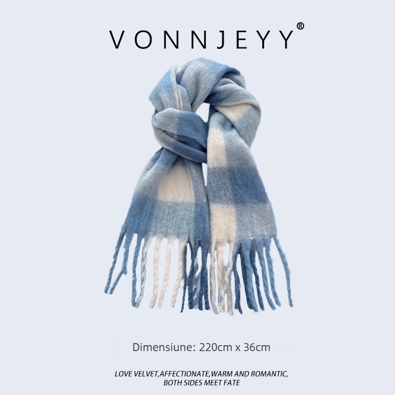 Șal de iarnă pentru femei — warp-knitted, menține căldura, iarnă, țesătură >96%, Origine: Hangzhou, stil urban modern