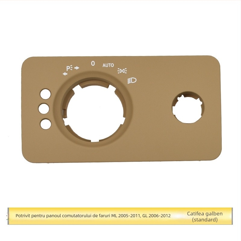 Panou comutator far Mercedes-Benz R-Class – ABS, compatibil ML/GL, capac decorativ pentru bord, montaj Snap-On