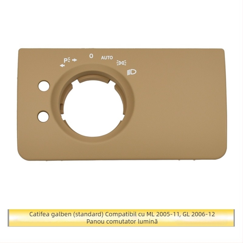 Panou comutator far Mercedes-Benz R-Class – ABS, compatibil ML/GL, capac decorativ pentru bord, montaj Snap-On