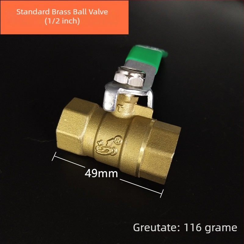 Supapă pentru conducte de apă din plastic, cu filet, supapă cu bilă, flux drept, model 3201, categorie igienică