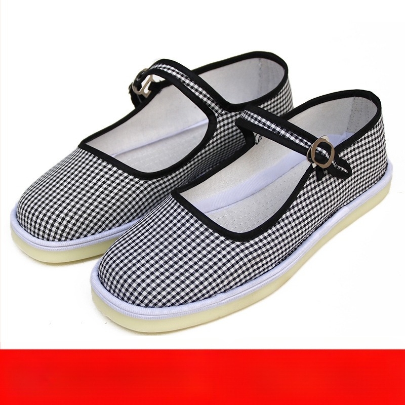 Pantofi de dans handmade pentru fete, partea superioară din velur, talpă din tendonuri de vită, culoare uni, stil național, pentru vârste între 7 și 16 ani