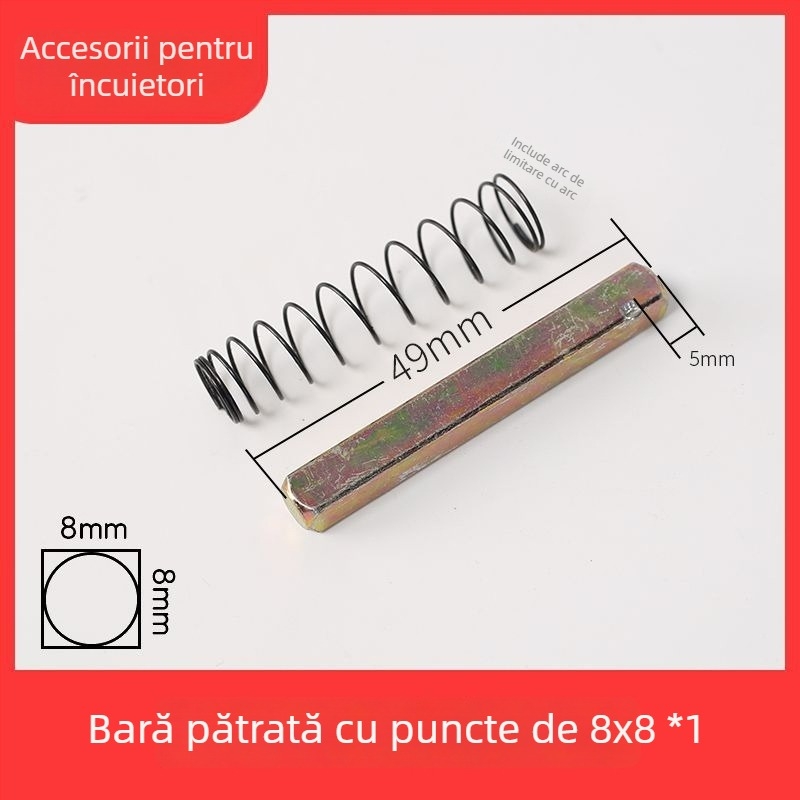 Tijă de închidere pătrată, aliaj de zinc, stil modern minimalist, pentru diferite încuietori de ușă