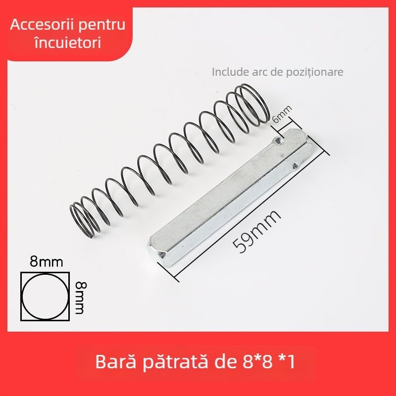 Tijă de închidere pătrată, aliaj de zinc, stil modern minimalist, pentru diferite încuietori de ușă