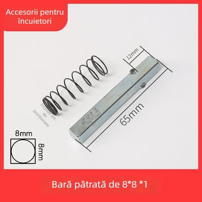 Tijă de închidere pătrată, aliaj de zinc, stil modern minimalist, pentru diferite încuietori de ușă