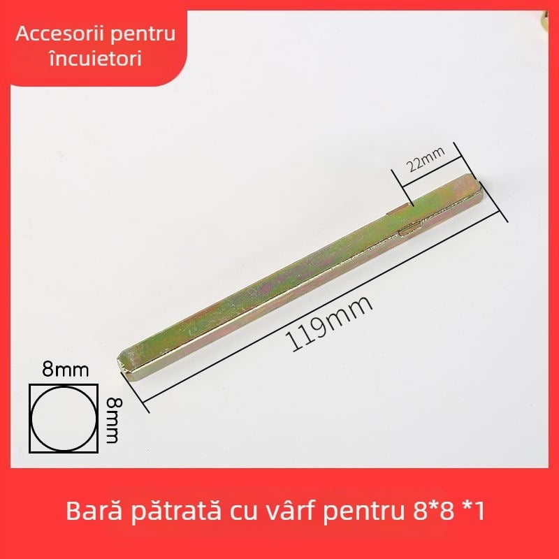 Tijă de închidere pătrată, aliaj de zinc, stil modern minimalist, pentru diferite încuietori de ușă