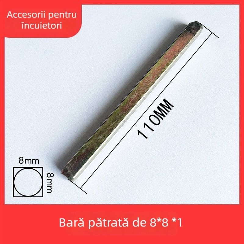 Tijă de închidere pătrată, aliaj de zinc, stil modern minimalist, pentru diferite încuietori de ușă