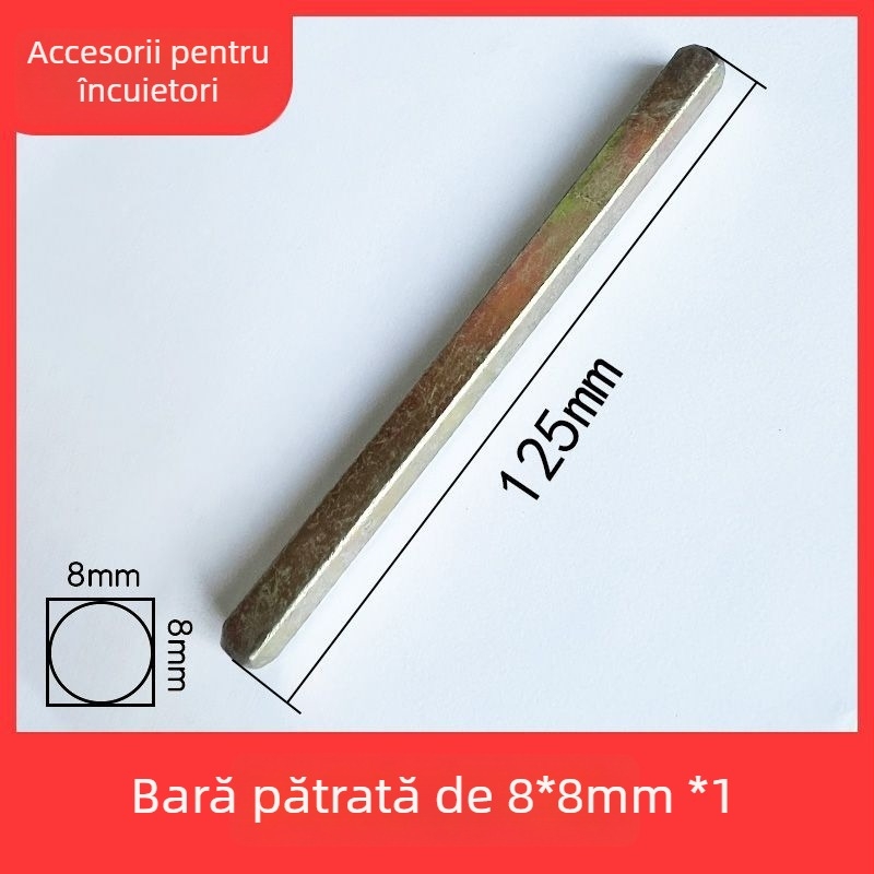 Tijă de închidere pătrată, aliaj de zinc, stil modern minimalist, pentru diferite încuietori de ușă