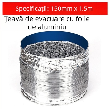 Conductă de evacuare pentru bucătărie, conductă cu trei straturi, telescopică, conectare