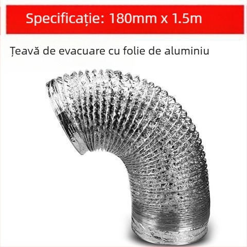 Conductă de evacuare pentru bucătărie, conductă cu trei straturi, telescopică, conectare