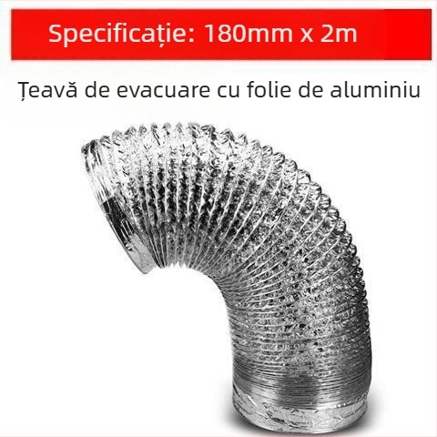 Conductă de evacuare pentru bucătărie, conductă cu trei straturi, telescopică, conectare