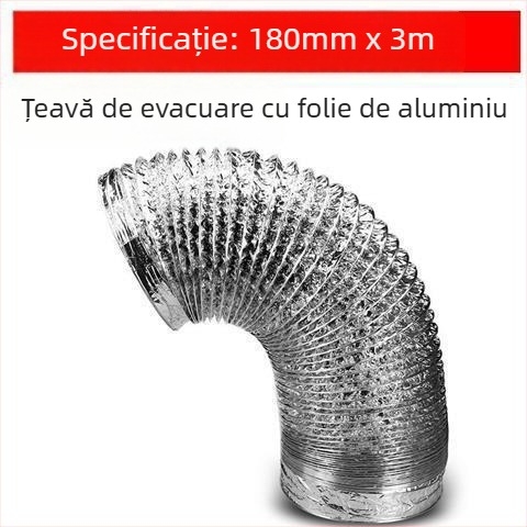 Conductă de evacuare pentru bucătărie, conductă cu trei straturi, telescopică, conectare