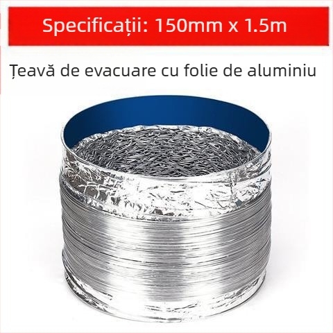 Conductă de evacuare pentru bucătărie, conductă cu trei straturi, telescopică, conectare