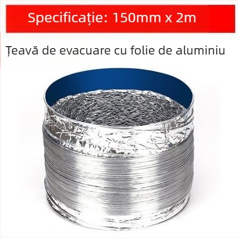 Conductă de evacuare pentru bucătărie, conductă cu trei straturi, telescopică, conectare