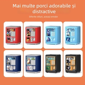 Pușculiță pentru copii Aoxian, din plastic, în formă de animăluț, stil desen animat, cadou perfect de ziua de naștere