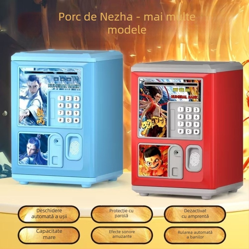 Pușculiță pentru copii Aoxian, din plastic, în formă de animăluț, stil desen animat, cadou perfect de ziua de naștere