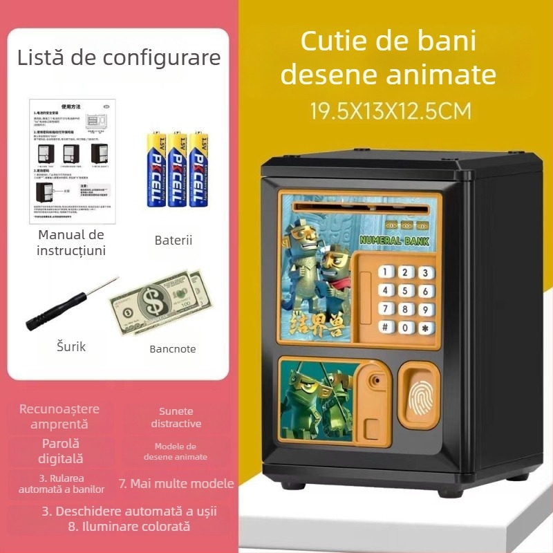 Pușculiță pentru copii Aoxian, din plastic, în formă de animăluț, stil desen animat, cadou perfect de ziua de naștere