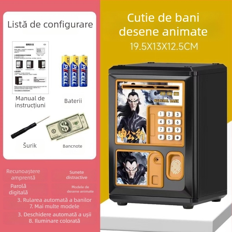 Pușculiță pentru copii Aoxian, din plastic, în formă de animăluț, stil desen animat, cadou perfect de ziua de naștere