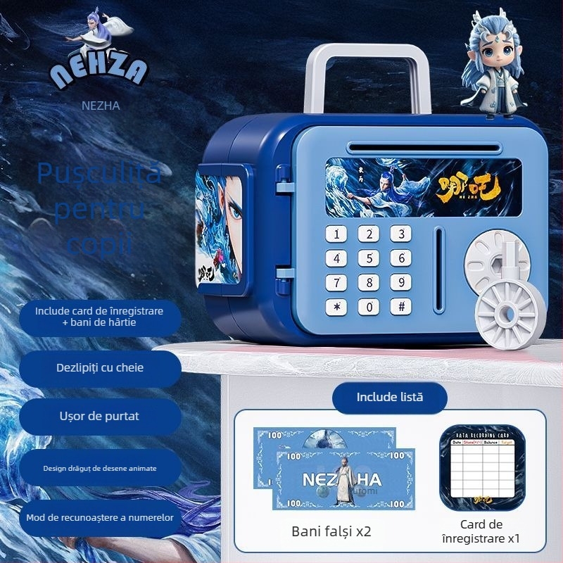 Pușculiță pentru copii Aoxian, din plastic, în formă de animăluț, stil desen animat, cadou perfect de ziua de naștere