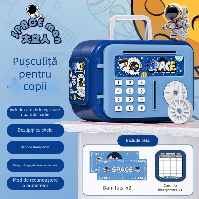 Pușculiță pentru copii Aoxian, din plastic, în formă de animăluț, stil desen animat, cadou perfect de ziua de naștere