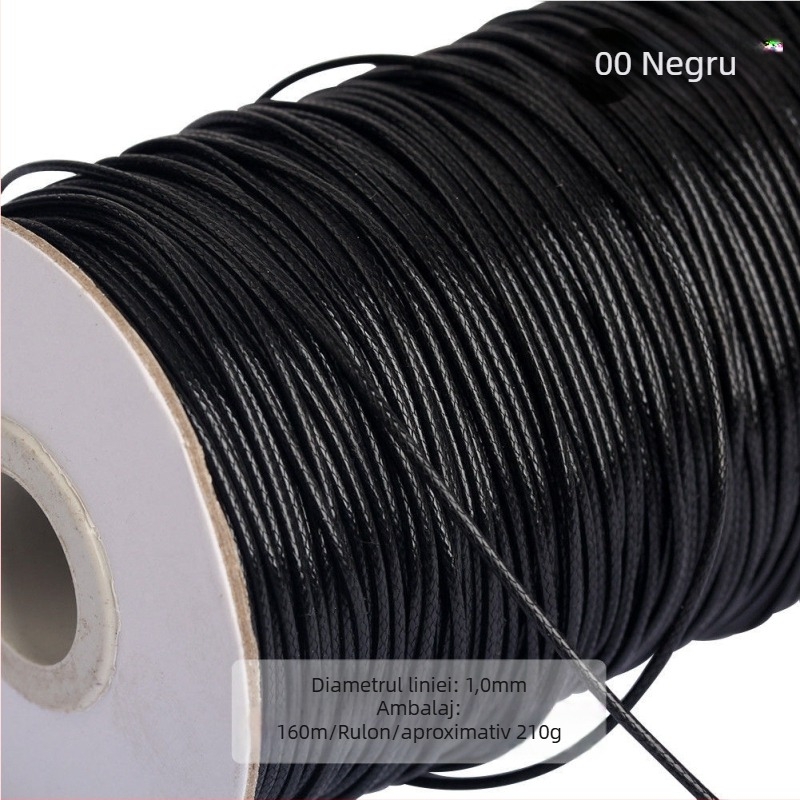 Şnur cerat din poliester pentru bijuterii, Bodhi material, țesut manual, stil natural