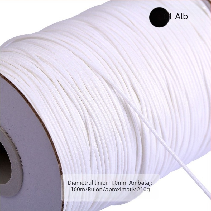 Şnur cerat din poliester pentru bijuterii, Bodhi material, țesut manual, stil natural