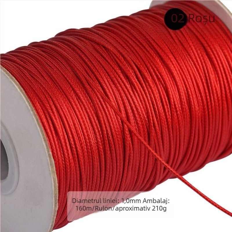 Şnur cerat din poliester pentru bijuterii, Bodhi material, țesut manual, stil natural