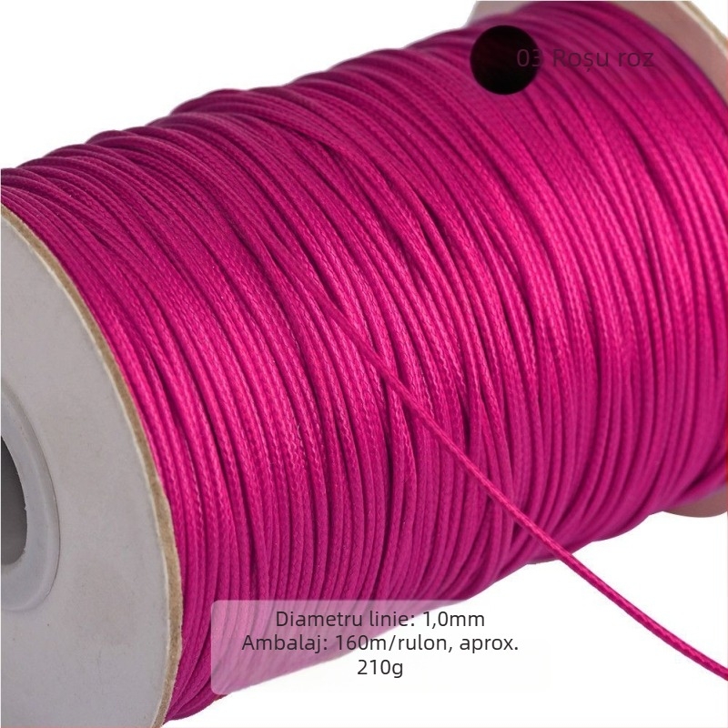 Şnur cerat din poliester pentru bijuterii, Bodhi material, țesut manual, stil natural