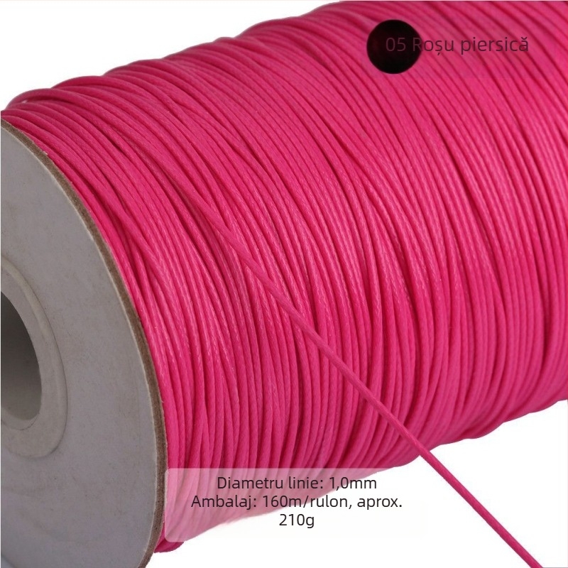 Şnur cerat din poliester pentru bijuterii, Bodhi material, țesut manual, stil natural