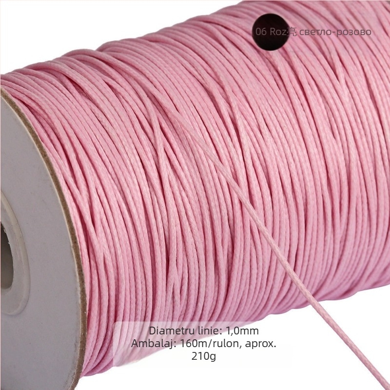 Şnur cerat din poliester pentru bijuterii, Bodhi material, țesut manual, stil natural