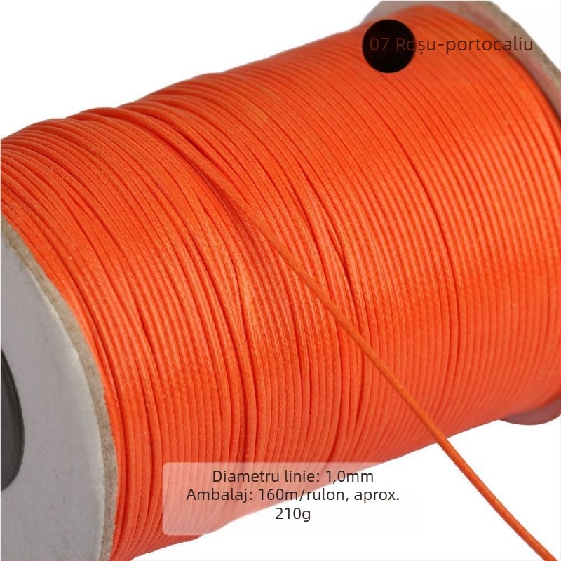 Şnur cerat din poliester pentru bijuterii, Bodhi material, țesut manual, stil natural