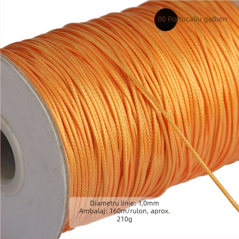 Şnur cerat din poliester pentru bijuterii, Bodhi material, țesut manual, stil natural