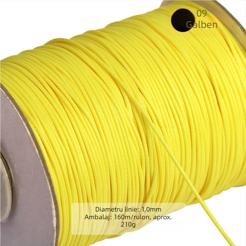 Şnur cerat din poliester pentru bijuterii, Bodhi material, țesut manual, stil natural