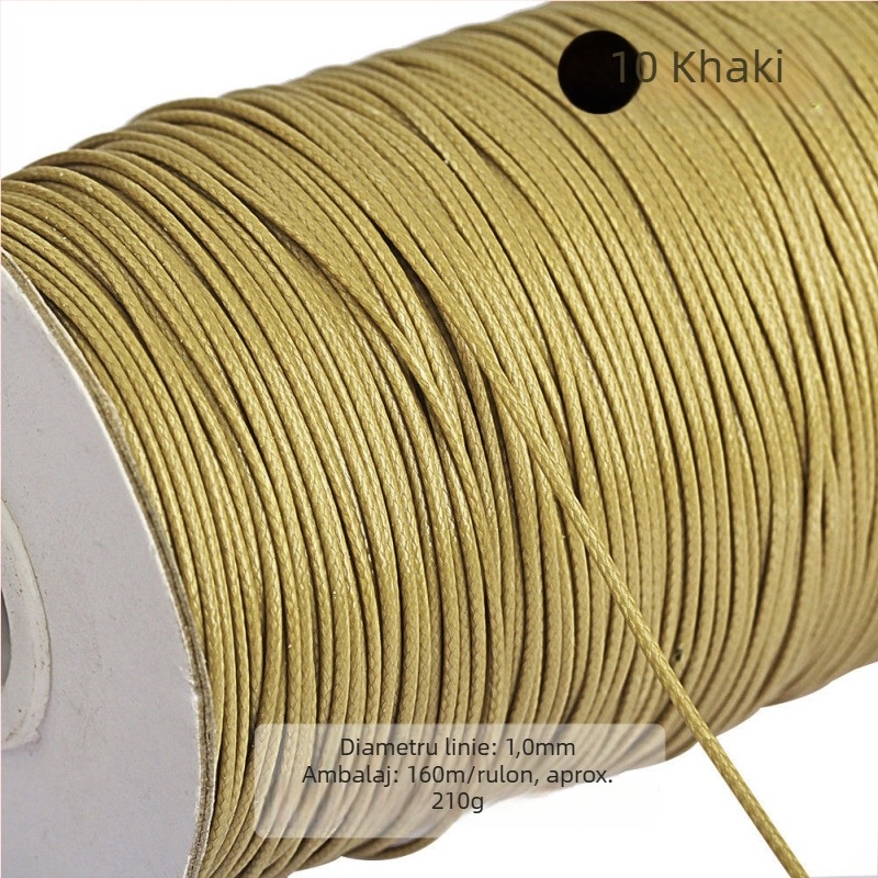 Şnur cerat din poliester pentru bijuterii, Bodhi material, țesut manual, stil natural