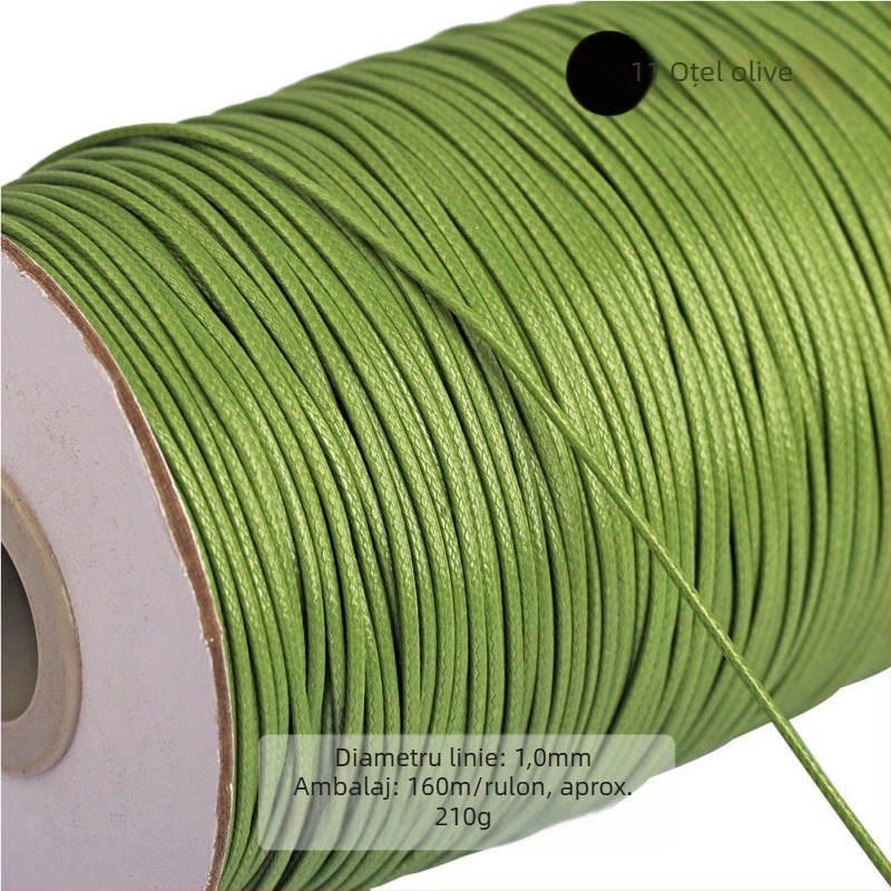 Şnur cerat din poliester pentru bijuterii, Bodhi material, țesut manual, stil natural