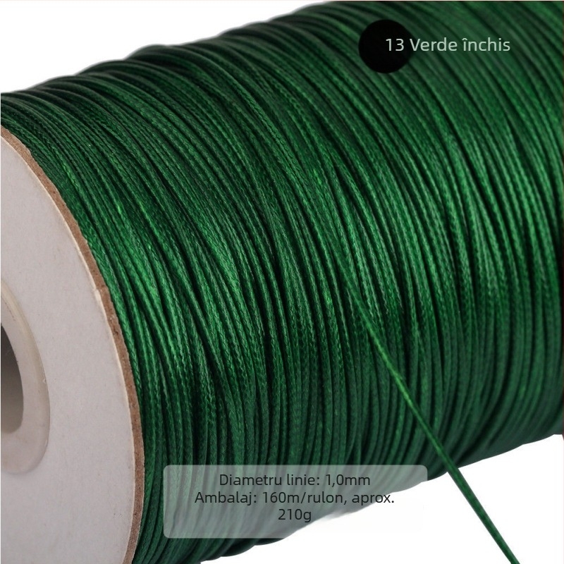 Şnur cerat din poliester pentru bijuterii, Bodhi material, țesut manual, stil natural